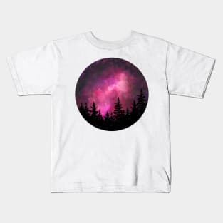 Pink galaxy Kids T-Shirt